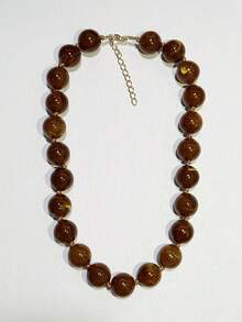 1 pieza Collar hecho a mano con cuentas, efecto de nube de resina geométrica redonda de estilo bohemio, adecuado para regalos y uso diario - Collar de nudo de cuentas de nube - Ver 21