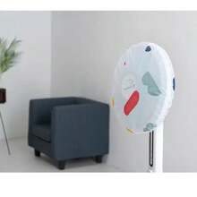 kumim 2-Pack Electric Fan Dust Cover - Durable PVC Plastic Dust Protection Cover, Suitable For All Fans, All-Season Easy-Clean Design, Dual-Use For Home And Office, Ruffled Edge Shape, Simple Appearance, Sturdy Structure, Office Accessories, User Essential - Mix - View 3