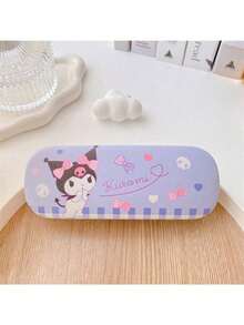 Sanrio حافظة نظارات طالب كرتونية جميلة ل- Hello Kitty Sanrio - Melleti - Yugui Dog، حامل أقلام، حافظة قرطاسية، حافظة نظارات - تصميم جميل وقابل للحمل ومقاوم للخدش - هدية عيد الحب المثالية، (قد يتم شحن أنماط عشوائية)، ضروريات العطلات، الخريف، ، عيد الميلاد، الكرنفال، اليوم الوطني، الخريف، عيد الاستقلال