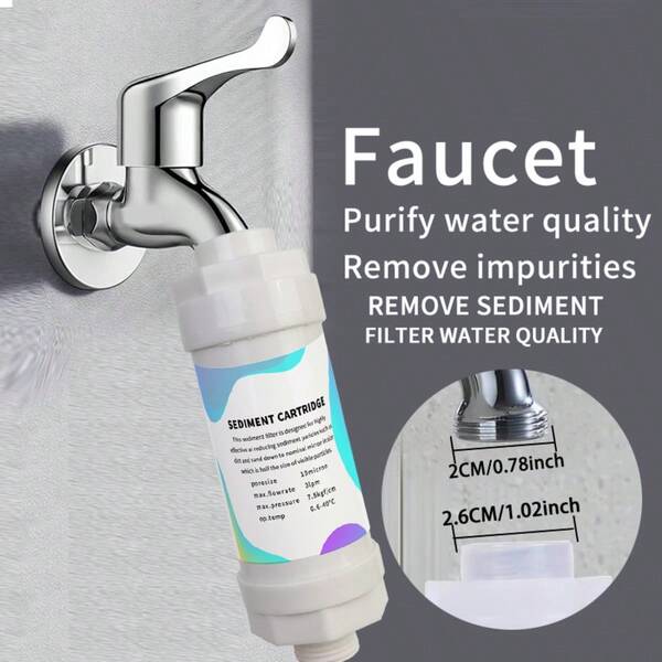 Filtro de torneira branco durável de 1 peça, resistente a arranhões, duradouro e antienvelhecimento