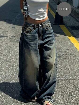 2025 New Women's Retro Casual Boyfriend Style Loose Straight Leg Jeans, Versatile For All Seasons