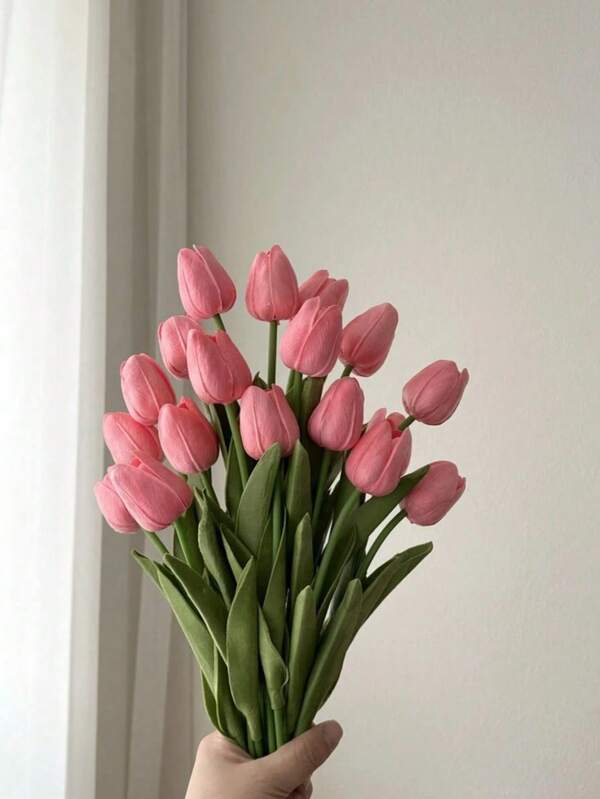 3/20pcs Premium Artificial Flowers, Real Touch Tulips Bouquet, Artificial Flowers For Wedding Room Home Hotel Party Event Valentine's Day New Years Gifts