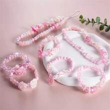 13 Grid 0.6-2.6cm Blue And White Mixed Acrylic Round Bead Flower Beads Can Be Used As Bracelets, Necklaces, Rings, DIY Jewelry Accessories, And Small Gifts