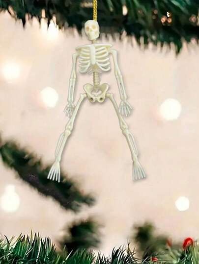 4 pièces/6 pièces/9 pièces Décorations d'Halloween squelette, squelette en plastique à corps entier avec articulations mobiles, petit modèle de squelette en plastique, convient pour la décoration d'une maison hantée, la décoration de fête et les cadeaux.