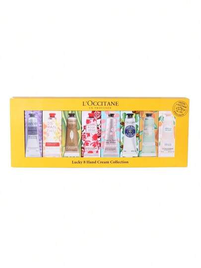 L'Occitane 欧舒丹经典护手霜礼盒装，8 x 30毫升：乳木果油、薰衣草、樱花、马鞭草、杏仁、橙花、玫瑰和马鞭草
