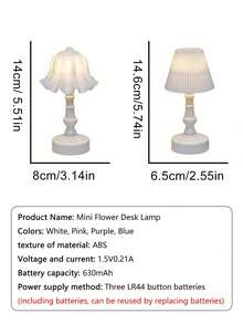 Đèn ngủ LED nhỏ cổ điển, phòng ngủ, đầu giường, ký túc xá, đèn trang trí tối giản mới lạ sáng tạo, đèn bàn nhỏ, đèn ngủ mini trang trí để bàn, đèn trang trí không gian mini hình hoa linh lan - Nhiều màu - Xem 11