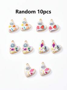 5/10/15/20/30/50 件随机多色哥特式/朋克金属爱与恶魔之眼吊坠，适用于 DIY 项链、手链、耳环、钥匙扣、手机链、情侣礼物、珠宝制作 - 彩色 - 查看 20