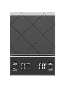 1 pieza Balanza electrónica de cocina digital de 3 kg/0.1 g - Balanza para café - Material ABS duradero - Con función de puesta a cero con un solo clic, temporizador - Múltiples unidades: g, oz, ml - Conversión con un solo clic - Botones táctiles - Pantalla LED de alta definición