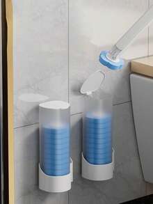 1 Set Toilet Brush, Disposable Toilet Cleaning Brush With Holder And Wand Refills For Bathroom Cleaning, Disposable Toilet Cleaning System, Disinfecting Refills, Bathroom Cleaning Tools