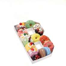 1pc 0-9 Numeric Shaped Reusable Dessert Display Plate, 26 Alphabet A-Z Shaped Tray, Suitable For Filling With Sweets, Cakes, Chocolates, Fruits, Ideal For Graduation Ceremony, Birthday Party, Bachelor Party, Wedding Anniversary, Various Holiday Table Decor