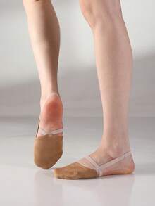 Half-Soled Dance Shoes, Suede Half-Toed Shoes, Cheerleading Rhythmic Gymnastics Shoes, Socks Ballet Shoes, Stretch Rotating Shoes,Practice Shoes,Yoga Shoes