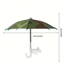 Paraguas en forma de motocicleta en miniatura, soporte decorativo para teléfono, paraguas protector solar, paraguas para sujetar el teléfono al aire libre, paraguas para bloquear la lluvia y el sol - Multicolor - Ver 3
