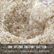 Yimobra Bathroom Rugs Non Slip Washable 24x17, Ultra Soft And Water Absorbent Bath Mats, Plush Fluffy Shower Mat Outside, Microfiber Thick Matts For Bathroom Floor/Sink, Light Gray And White