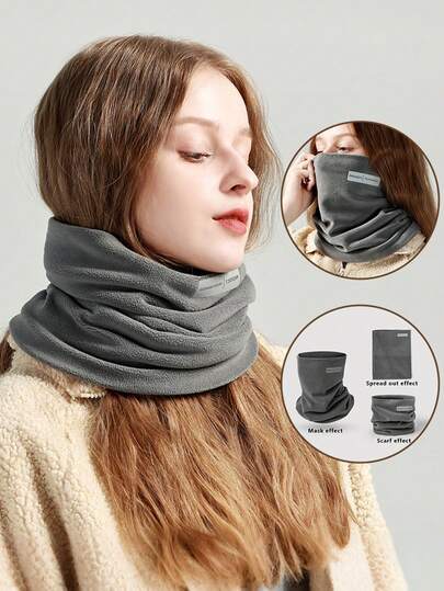 1pc Warm Neck Warmer, Neck Gaiter For Winter, Outdoor Casual Accessory, Warm Outdoor Scarf, Warm Scarf, Winter Face Mask, Winter Accessory, Cold Weather Gear, Elegant Design, Snug Fit, Lining, Washable, Neck Warmer Set