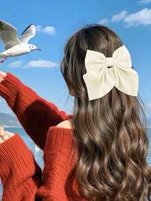 4个柔软短尾优雅蝴蝶结发夹，复古金属丝绸发夹，优雅发饰，送给女孩的绝佳礼物，发夹，发卡，爪夹，发饰，发卡，发爪，头部配饰，发卡 - 彩色 - 查看 2