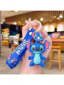 New Cartoon Anime Character Stitch Lilo Keychain Bag Pendant Car Decoration Key Accessories Toy Party Gift(Some Parts May Be Random)