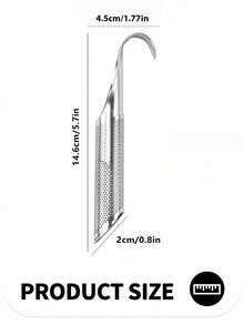 Difusores de té para té suelto, artefacto de acero inoxidable, infusor de tubería creativo, colador de malla con gancho colgante, filtros de mango largo con agujeros finos universales, difusor de intervalo para hojas de té sueltas