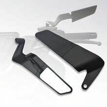 (Plastic) Motorcycle Mirror Universal 10MM And 8MM Contact Lenses Motorcycle Wing Side Mirror Rotating Rearview Mirror Compatible With 390 250 MT-07 Kawasaki Z400Z650Z90Z1000, Etc. - A - View 2