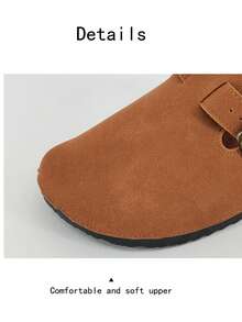 Damen 2025 Herbst/Winter Neue Pantoletten mit dicker Sohle, geschlossene Zehenpartie, bequem zu tragen in allen Jahreszeiten
