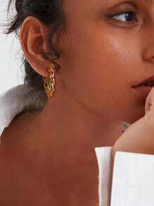 4-9 par złotych klipsów, 14-karatowe złoto, grube, okrągłe kolczyki, klipsy, kolczyki dla kobiet, biżuteria sztuczna, geometryczne, w kształcie litery C, bezbolesne, wydrążone klipsy do uszu z metalu, prosty i elegancki styl, bez przekłuwania uszu dla kobiet, złote kolczyki, kolczyki dla kobiet, kolczyki, kolczyki, złote kolczyki, biżuteria, damskie kolczyki, klipsy, kobiety, prezent na Święto Dziękczynienia, Walentynki dla dziewczyny, najlepszej przyjaciółki, mamy