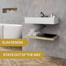 Bathroom Scale For Body Weight, Highly Accurate Digital Weighing Machine For People, Upgraded Batteries Included, Extra Large Backlit LCD And Step-On, Round Corner Design LED Display, Scale With Sturdy Tempered Glass, 400lb - Black - View 9