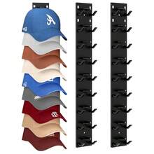 Strong Storage Hat Rack Hat Storage Box, 2 Installation Modes 2 Baseball Cap Storage - No Tools Required Adhesive Hat Rack To Organize 18 Hats, Creating A Quick Storage Solution For Closet Doors, Holiday Gifts For Friends And Family - Nhiều màu - Xem 1