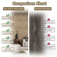 4 Packs Acoustic Wall Panels - Self-Adhesive 3D Wood Slat Wall Panel- Peel And Stick Sound Absorbing Panels For Noise Reducing - Feature Wall Decor For Home & Office