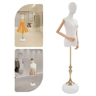 YUNRUX Female Tailor's Dummy, Dress Form With Adjustable Height, Dress Display Stand
