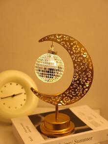 Đèn LED hình sao, mặt trăng, treo và cố định bằng sắt nhiều màu sắc, thích hợp cho lễ hội, sinh nhật, đám cưới, phòng ngủ, đèn trang trí đầu giường, đèn trang trí để bàn rỗng cho gia đình và quà tặng - Nhiều màu - Xem 15