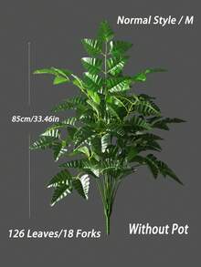 65-145厘米大型人造波斯树叶树假棕榈植物塑料龟背竹树枝热带大蕨草花束适用于家庭花园户外婚礼派对房间装饰 - 彩色 - 查看 8