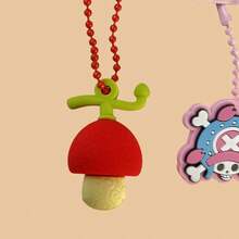 Miniso 海贼王 乔巴恶魔果实 3D 对吊坠 - 官方 IP 授权保证品质，对吊坠设计包含恶魔果实与罗宾专属标志，精致细节（清晰的果实线条/角色符号），汽车内饰/办公桌面装饰，日常服装点缀与海盗情怀纪念（1 件） - 紅色 - 查看 4