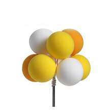 8件/16件彩色迷你气球蛋糕装饰适用于生日婚礼派对蛋糕甜点装饰用品 - 彩色 - 查看 6