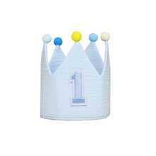 Handmade Birthday Party Decoration Hats In Pink, Blue, White, Green, Macaron Colors And Orange. Cute Birthday Crowns With Party Pom-Pom Decorations. Handmade. Christmas Stocking Fillers,Gifts,Funny Gifts,Ramadan,Personalised Gift,