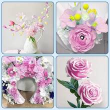 Crepe Paper Streamers 2 Rolls, 10 X 98Inch Crepe Paper Sheets Colourful Paper Flower Wrapping Paper Crafts Birthday Wedding Holiday Party Decorations (Champagne) - Hồng đậm - Xem 9