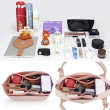 Handbag Organizer Insert, Multi-Pocket Felt Tote Bag Organizer, Zipper Pouch Organizer - Pink - View 5