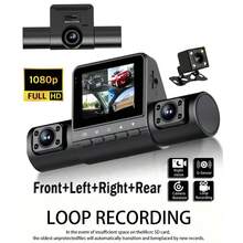 1080P WIFI Car Dash Cam With 360° Rotating Front/Rear/Left/Right Camera, Night Vision, G-Sensor, WDR, Loop Recording, App Control And 32GB SD Card - Enhanced Security, Must-Have Car Accessories For Cars