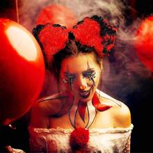 4 Pcs Clown Accessories For Women Includes Hair Clip On Puff Buns Jewel Rhinestone Stickers Clown Bowtie For Cosplay Party Clown, Clown Accessories, Pennywise, Clown, Clown Accessories, Pennywise