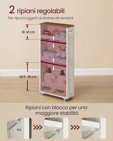 VASAGLE Storage Carts - Beige - View 3