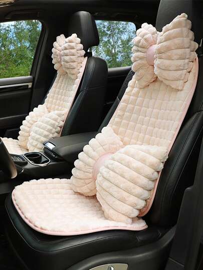 1pc Car Headrest Neck Protection Pillow Winter Soft And Comfortable Car Seat Cushion Interior Supplies