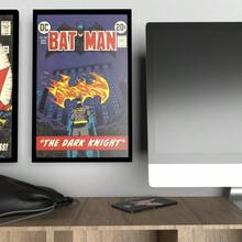 1 Warner Batman Canvas Print - Frameless Wall Art With A Vibrant Cartoon Character, Perfect For Living Rooms, Bedrooms, Or Hallways, Bedroom Art | Brilliant Color Reproduction, Frameless Decor