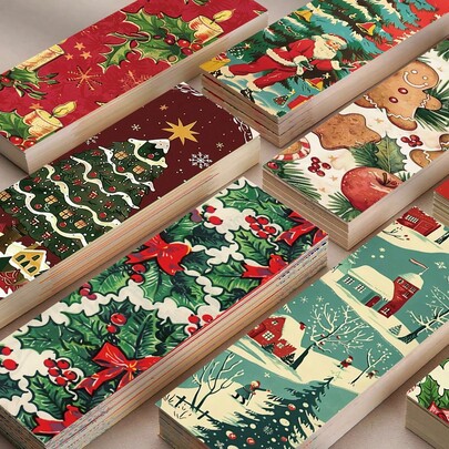 SCXXBSW 30pcs Christmas Bookmarks, Cute Waterproof Cartoon Bookmarks, Used For Decorating Bookmarks Such As Books, Art Books, Notebooks, Etc