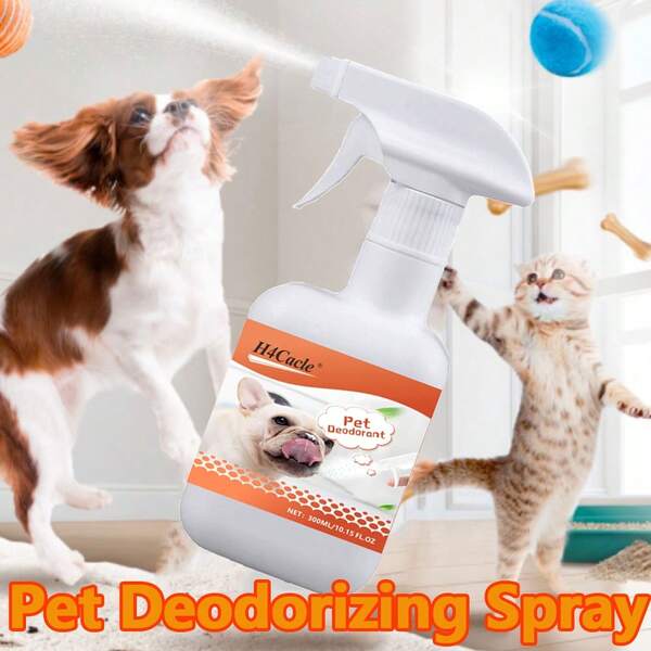H4Cacle Pet Deodorizer Deodorant Perfume Deodorant Spray Dog Hamster Cat Urine Deodorizer 3.38oz/10.15oz Pet Odor Eliminator Spray, Cleaner For All Breed Sizes, Eliminates Smells On Carpet, Upholstery, Hardwood, Tile, Artificial Grass & More, Pets & Home- Breaks Down Odor At The Source