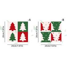 20 piezas Pegatinas de pared de colores navideños, autoadhesivas de PVC de 20 x 20 cm, adecuadas para paredes de cocina y sala de estar, esquema de colores navideños con elementos de árbol de Navidad, adecuadas para decoración de habitaciones, decoración de pared, decoración del hogar, decoraciones navideñas