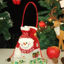 Sacs cadeaux de Noël, sacs cadeaux du Père Noël, sacs à main bonhomme de neige de Noël, sacs cadeaux de pomme du réveillon de Noël, sacs d'emballage de fruits de Noël, sacs cadeaux de bonbons, sacs souvenirs décoratifs