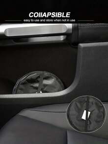 1pc Car Trash Bin, Car Seat Back Hanging Garbage Bag, 5.91*7.87inch, Car Waste Basket, Liriestter Container, Car Auto Garbage Bin Storage Bag, Car Interior Accesso