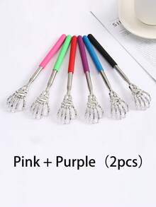 1PC Extendable Back Scratcher, Stainless Steel Portable Telescopic Rubber Handle Back Scratchers For Thanksgiving, Birthday, Christmas Gifts,School,Back To School,Travel,Travel Essentials,Home Essentials,Spa,Massage Tool,Massage,Massager,Spa - Multicolor - View 22