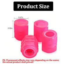 KELEEL 4/8 Pcs Bright Neon Glow-In-The-Dark Tire Valve Caps - Hexagonal Durable ABS Plastic, Fit For Cars, Bicycles, Motorcycles - Fits All Wheel Rim Sizes, Stylish Vehicle Accessories, Bike Accessories, Motorcycle Accessories, Stylish Wheel Caps, Glowindark Feature