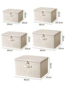 1 pièce/2 pièces Boîte de rangement pour vêtements et literie, boîte de rangement pliable avec couvercle, accessoire de rangement pour pantalons, rangement et organisation pour dortoir et armoire de maison. Rangement pour vêtements, boîte de rangement