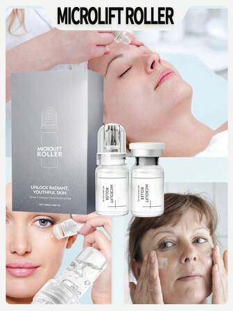 1盒10ml亮肤精华*2支，滚轮头*1支，亮肤精华，淡纹精华，呵护面部肌肤光滑年轻活力滋养保湿柔肤精华，帮助提亮肤色，改善暗沉肌肤，维持肌肤稳定