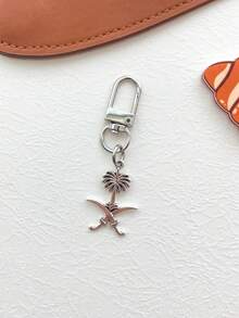 2pcs (Gold/Silver) Metal Palm Tree Pendant - Bag Charm & Keychain Accessory, Suitable For Handbag, Wallet, Backpack And Car Keys - Fashionable Coconut Tree Jewelry Inspired Decor, Durable Metal Bag Charm, Perfect For Beach Vacation Bag - Multicolor - View 11